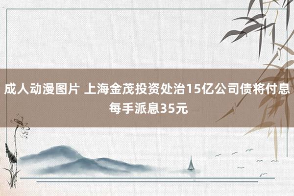 成人动漫图片 上海金茂投资处治15亿公司债将付息 每手派息35元